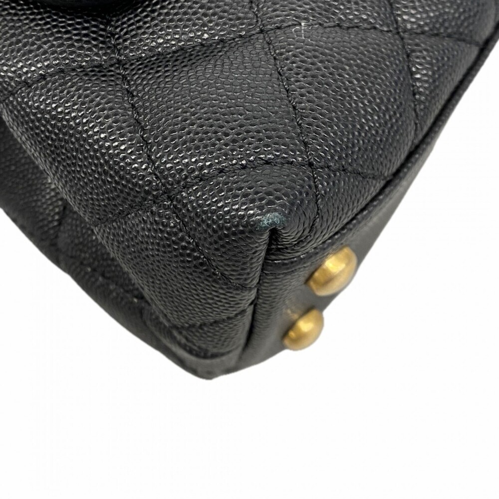 Chanel Matelassé Chain Shoulder Bag with Coco Handle, Caviar Leather, Black, ... - Picture 6 of 12